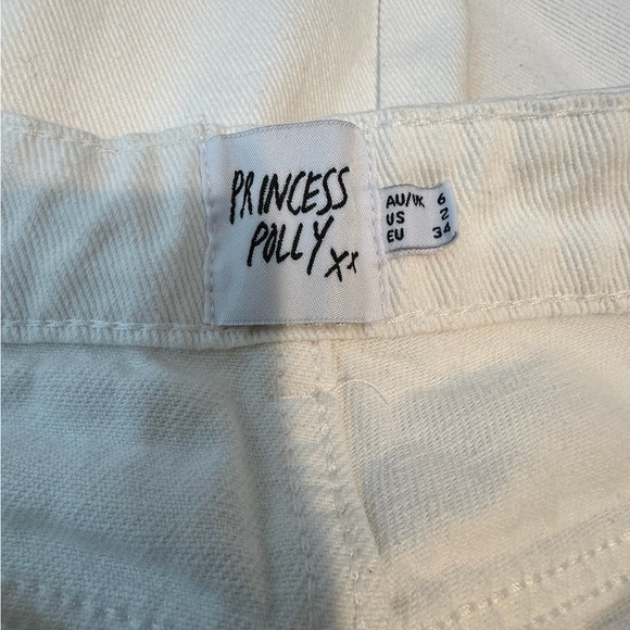 Princess Polly Denim Hailie Jeans Cream Wide Leg Non-Stretch in Size US 4 - Picture 12 of 16